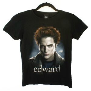 Rare Vintage Twilight Edward Cullen Vampire Movie Promo Black Shirt 2008